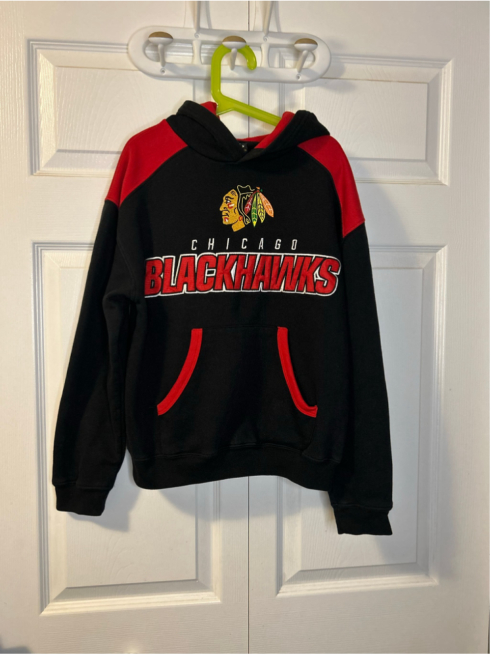 Chicago Blackhawks Embroidered Pullover Hoodie Youth Small S/P